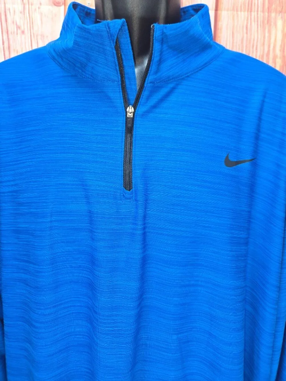 Nike Dri-Fit Blue 1/4 Zip Long-Sleeve Athletic Shirt Size XXL